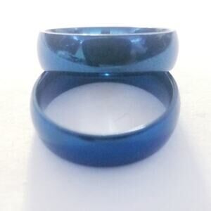 New blue tone stainless steel ring size‎ 10
